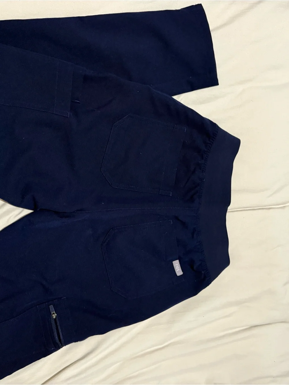 Navy Yola High Waisted 2.0 - Skinny Scrub Pants - Picture 2 of 4